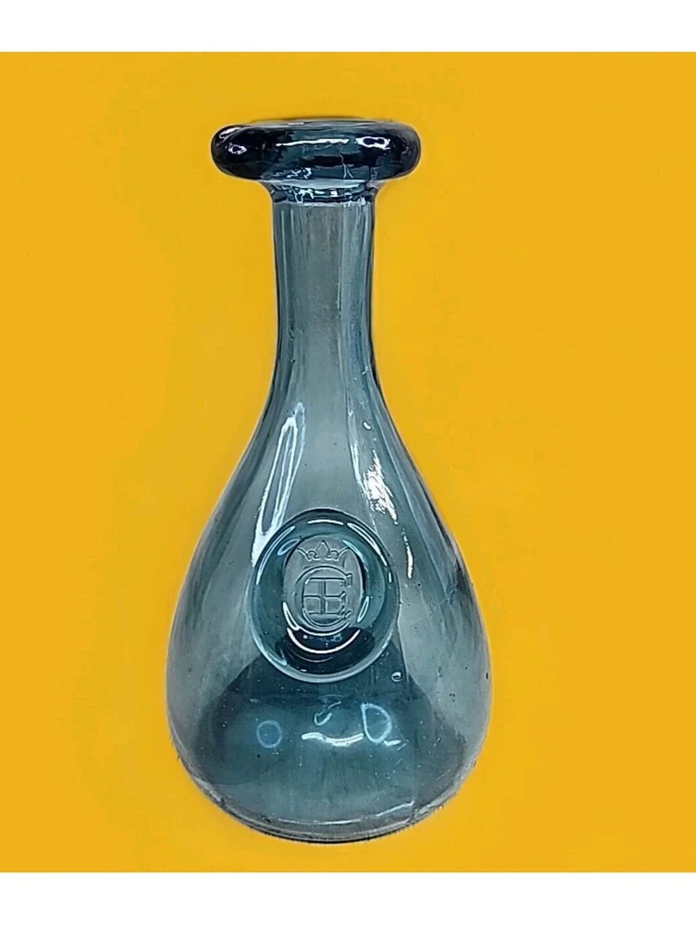 VTG Scandinavian Blue Glass Carafe Holmegaard O Winther 1960 'Cherry Elsinore'